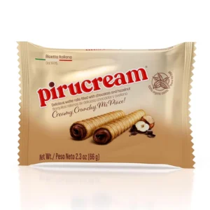 PIRUCREAM BARQUILLAS RELLENAS DE CHOCOLATE Y AVELLANAS 2.3 oz/ 66g